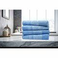 Dan River 4 Piece Embossed Microfiber Bath Towel Set - Blue 5514BL4PC